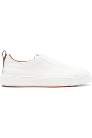 santoni Baskets en cuir à design sans lacets