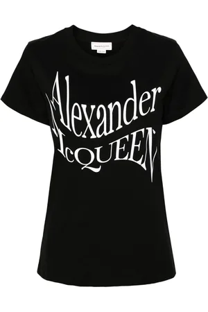 Alexander McQueen T-shirt en coton à logo imprimé