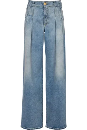 Balmain Jean à taille haute et pinces