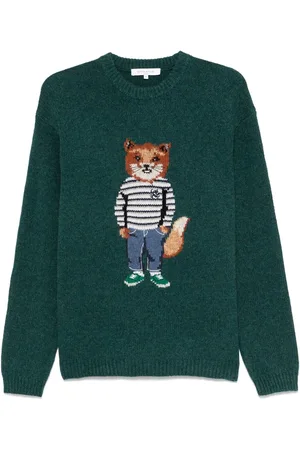 Maison Kitsuné Pull Fox en maille intarsia