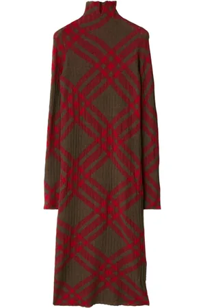 Burberry Robe évasée à carreaux