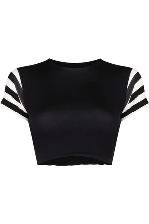 Gloria Coelho T-shirt crop à manches courtes