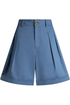 Etro Short en coton mélangé à plis