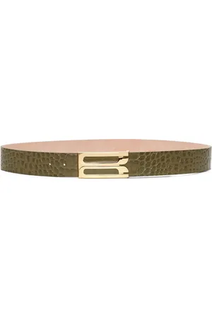 Victoria Beckham Ceinture Jumbo Frame à effet peau de crocodile