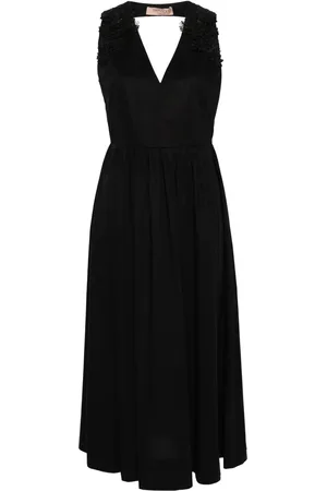 Twin-Set Robe en dentelle fleurie à coupe mi-longue