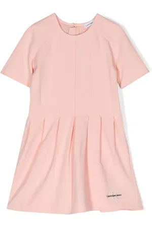 Calvin Klein Robe plissée à logo brodé