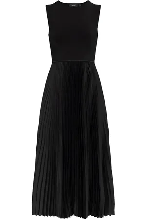 THEORY Robe satiné à design plissée