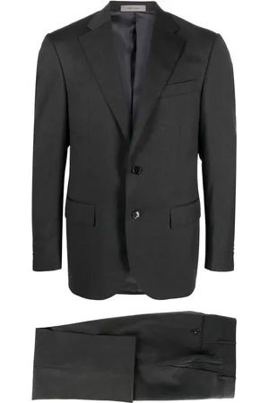 corneliani Costume en laine vierge à veste à simple boutonnage