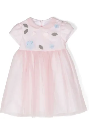 Il gufo Robe en tulle à fleurs appliquées