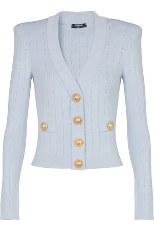Balmain Cardigan à boutons gravés