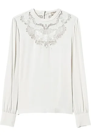 Twin-Set Blouse à fleurs brodées