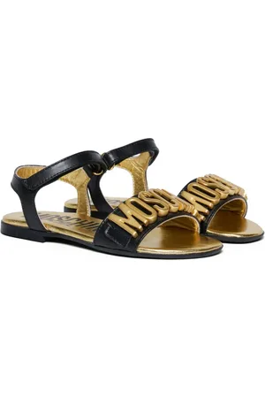 Moschino Sandales en cuir à plaque logo