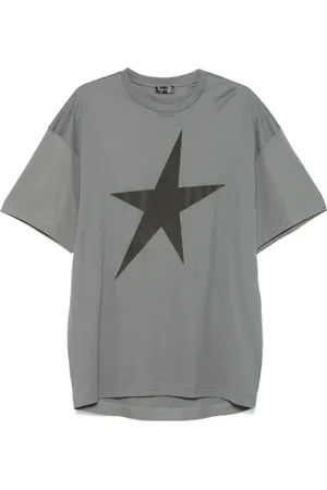 MUGLER T-shirt à logo étoile en velours
