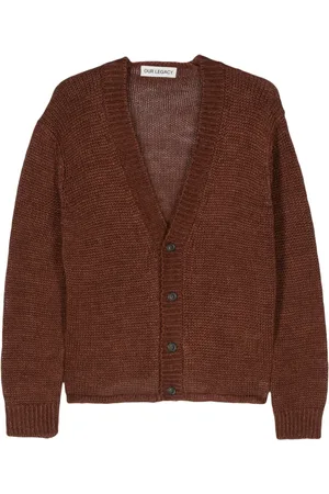 OUR LEGACY Cardigan en maille Academy à motif chevrons