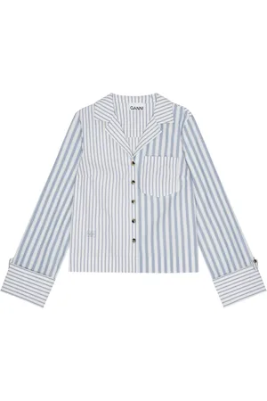 Ganni Polo crop à rayures
