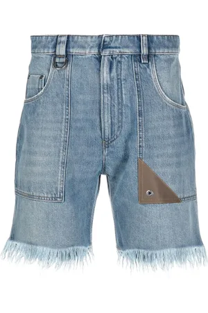 Fendi Short en jean à effet usé
