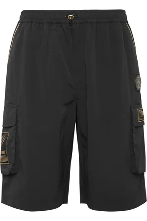 Philipp Plein Short Laminated à poches cargo
