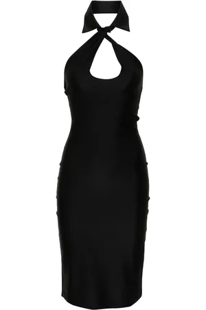 COPERNI Robe mi-longue en satin à dos-nu