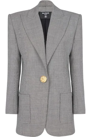 Balmain Blazer en laine à simple boutonnage