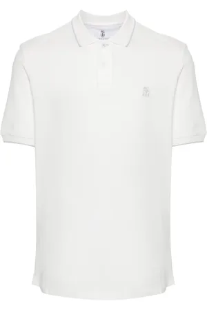 Brunello Cucinelli Polo en coton à logo brodé
