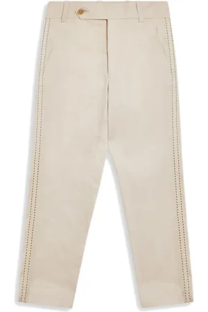 Maison Ava Pantalon droit à logo brodé