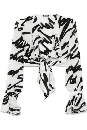 Balmain Veste crop à imprimé Love Letter