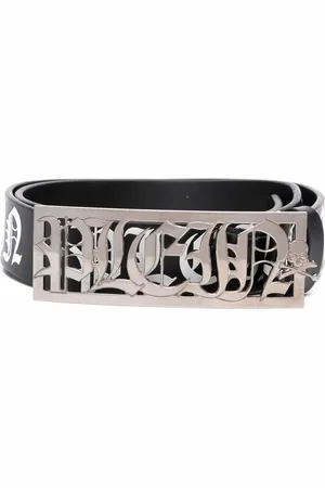 Philipp Plein Ceinture en cuir à plaque logo