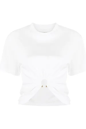 Paco rabanne T-shirt froncé à manches courtes