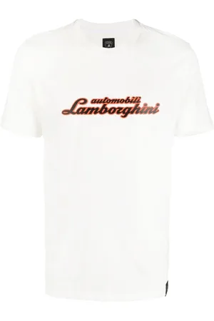AUTOMOBILI LAMBORGHINI T-shirt en coton biologique à logo imprimé