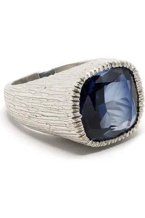 Bleue Burnham Bague en sterling sertie de saphirs