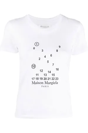 Maison Margiela T-shirt en coton à motif signature