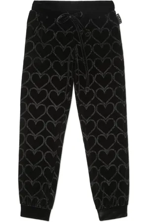 Philipp Plein Pantalon de jogging à détails de clous cœur