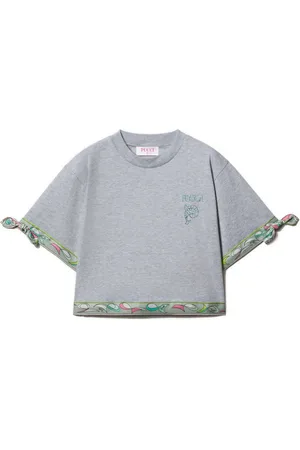 PUCCI Junior T-shirt en coton à imprimé Pesci