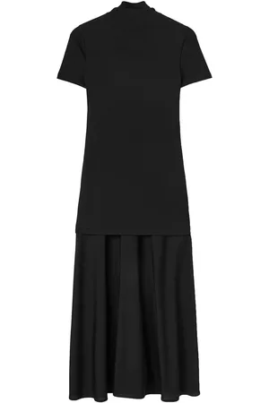 Jil Sander Robe mi-longue à design superposé