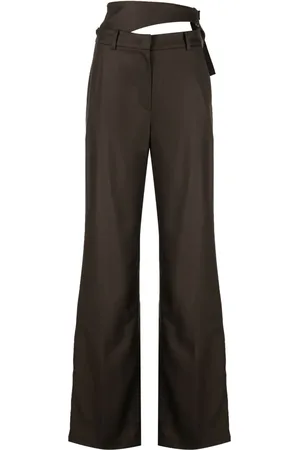 SYSTEM Pantalon de tailleur à détails de découpes en laine