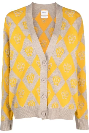 Barrie Cardigan en maille intarsia à col v