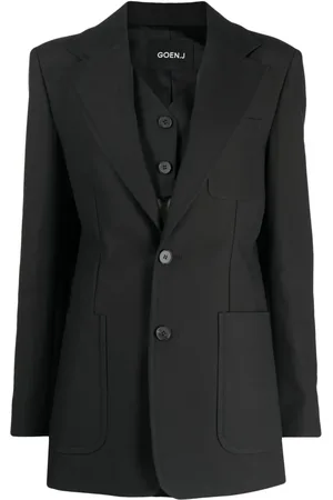 GOEN.J Blazer boutonné à revers crantés