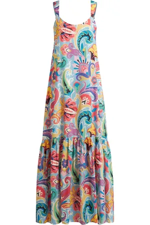 Etro Robe longue à volants superposés