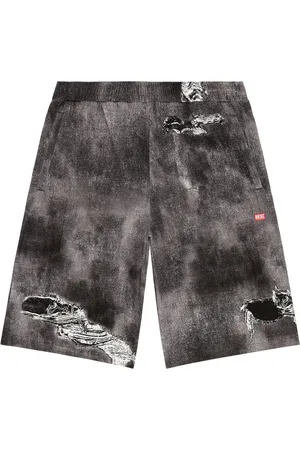 Diesel Short de sport à imprimé usé