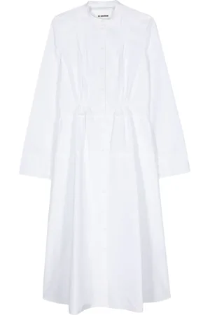 Jil Sander Robe-chemise à boutonnière sur le devant
