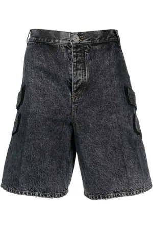 Balmain Short en jean à effet délavé