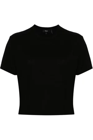 THEORY T-shirt à coupe crop