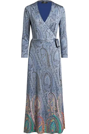 Etro Robe portefeuille à motif cachemire