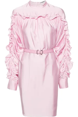 Jil Sander Robe en satin 129 à coupe mi-longue