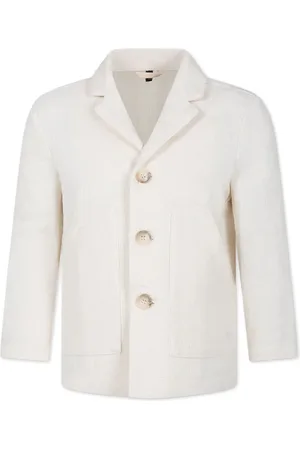 Emporio Armani Blazer en coton à simple boutonnage