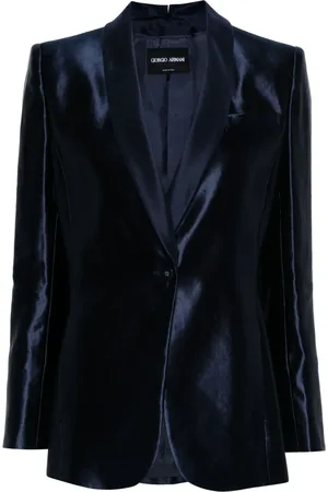 Giorgio Armani Blazer en satin à simple boutonnage