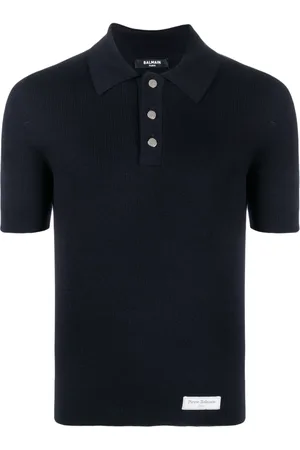 Balmain Polo en laine à patch logo