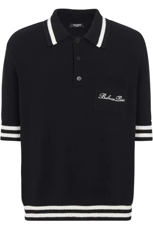 Balmain Polo rayé à logo brodé