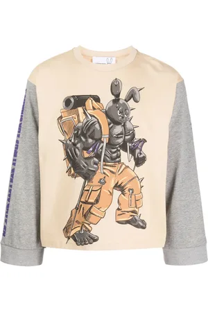 Natasha Zinko T-shirt Camping Bunny à manches contrastantes
