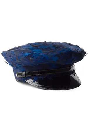 Prada Casquette gavroche à détails de plumes